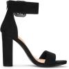 imageAllegra K Womens Ankle Strap Block High Heel SandalsBlack