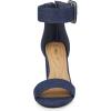 imageAllegra K Womens Ankle Strap Block High Heel SandalsDark Blue