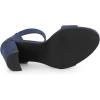 imageAllegra K Womens Ankle Strap Block High Heel SandalsDark Blue