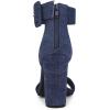 imageAllegra K Womens Ankle Strap Block High Heel SandalsDark Blue