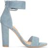imageAllegra K Womens Ankle Strap Block High Heel SandalsDenim Blue