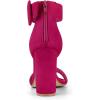 imageAllegra K Womens Ankle Strap Block High Heel SandalsHot Pink