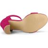 imageAllegra K Womens Ankle Strap Block High Heel SandalsHot Pink