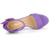 imageAllegra K Womens Ankle Strap Block High Heel SandalsPurple
