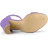imageAllegra K Womens Ankle Strap Block High Heel SandalsPurple