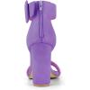 imageAllegra K Womens Ankle Strap Block High Heel SandalsPurple