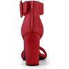 imageAllegra K Womens Ankle Strap Block High Heel SandalsRed
