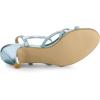 imageAllegra K Womens Ankle Strap Rhinestone Kitten Heel SandalsLake Blue