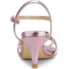imageAllegra K Womens Ankle Strap Rhinestone Kitten Heel SandalsPink