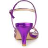 imageAllegra K Womens Ankle Strap Rhinestone Kitten Heel SandalsPurple
