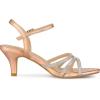 imageAllegra K Womens Ankle Strap Rhinestone Kitten Heel SandalsRose Gold