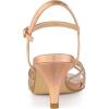 imageAllegra K Womens Ankle Strap Rhinestone Kitten Heel SandalsRose Gold