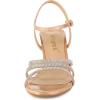 imageAllegra K Womens Ankle Strap Rhinestone Kitten Heel SandalsRose Gold