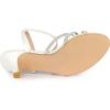 imageAllegra K Womens Ankle Strap Rhinestone Kitten Heel SandalsWhite