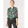 imageAllegra K Womens Bomber Jacket Satin Long Sleeve Zipper Floral Print Casual Fall Coat with Pocket Winter OutwearDark Green
