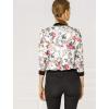 imageAllegra K Womens Bomber Jacket Satin Long Sleeve Zipper Floral Print Casual Fall Coat with Pocket Winter OutwearWhite