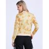 imageAllegra K Womens Bomber Jacket Satin Long Sleeve Zipper Floral Print Casual Fall Coat with Pocket Winter OutwearYellow
