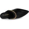 imageAllegra K Womens Chain Mule Slides for Woman Pointed Toe Slip on Block Heel Slide MulesBlack