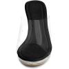 imageAllegra K Womens Clear Heel Platform Open Toe Chunky Heels Slides SandalsBlack