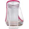 imageAllegra K Womens Clear Heel Platform Open Toe Chunky Heels Slides SandalsHot Pinkpu