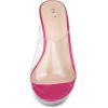 imageAllegra K Womens Clear Heel Platform Open Toe Chunky Heels Slides SandalsHot Pinkpu