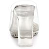 imageAllegra K Womens Clear Heel Platform Open Toe Chunky Heels Slides SandalsSilver