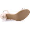 imageAllegra K Womens Clear Slingback Flower Rhinestone Peep Toe Heels SandalsBeige