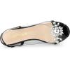 imageAllegra K Womens Clear Slingback Flower Rhinestone Peep Toe Heels SandalsBlack
