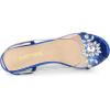 imageAllegra K Womens Clear Slingback Flower Rhinestone Peep Toe Heels SandalsBlue
