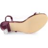 imageAllegra K Womens Clear Slingback Flower Rhinestone Peep Toe Heels SandalsBurgundy