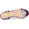 imageAllegra K Womens Clear Slingback Flower Rhinestone Peep Toe Heels SandalsBurgundy