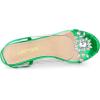 imageAllegra K Womens Clear Slingback Flower Rhinestone Peep Toe Heels SandalsGrass Green