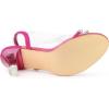 imageAllegra K Womens Clear Slingback Flower Rhinestone Peep Toe Heels SandalsHot Pink