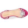 imageAllegra K Womens Clear Slingback Flower Rhinestone Peep Toe Heels SandalsHot Pink