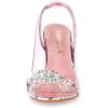 imageAllegra K Womens Clear Slingback Flower Rhinestone Peep Toe Heels SandalsPink