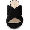 imageAllegra K Womens Crisscross Strap Block Heel Slide SandalsBlack