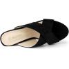 imageAllegra K Womens Crisscross Strap Block Heel Slide SandalsBlack