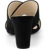 imageAllegra K Womens Crisscross Strap Block Heel Slide SandalsBlack