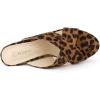 imageAllegra K Womens Crisscross Strap Block Heel Slide SandalsBrown Leopard