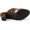 imageAllegra K Womens Crisscross Strap Block Heel Slide SandalsBrown Leopard