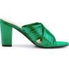 imageAllegra K Womens Crisscross Strap Slip on Block Heel Slide SandalsGreen
