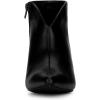imageAllegra K Womens Cutout Pointy Toe Stiletto Heels Boots Ankle BootiesBlack