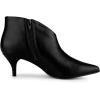 imageAllegra K Womens Cutout Pointy Toe Stiletto Heels Boots Ankle BootiesBlack