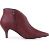 imageAllegra K Womens Cutout Pointy Toe Stiletto Heels Boots Ankle BootiesBurgundy