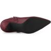 imageAllegra K Womens Cutout Pointy Toe Stiletto Heels Boots Ankle BootiesBurgundy