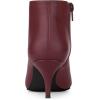 imageAllegra K Womens Cutout Pointy Toe Stiletto Heels Boots Ankle BootiesBurgundy