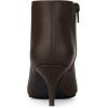 imageAllegra K Womens Cutout Pointy Toe Stiletto Heels Boots Ankle BootiesCoffee