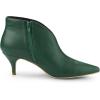 imageAllegra K Womens Cutout Pointy Toe Stiletto Heels Boots Ankle BootiesForest Green