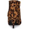 imageAllegra K Womens Cutout Pointy Toe Stiletto Heels Boots Ankle BootiesLeopard