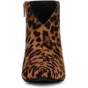 imageAllegra K Womens Cutout Pointy Toe Stiletto Heels Boots Ankle BootiesLeopard